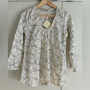 Matta Black and White Patterned Blouse